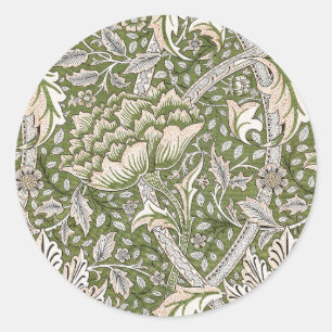 William morris windrush blumenreiche Blume Runder Aufkleber