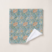 William Morris Windrush Floral Pattern Blue Badhandtuch Set (Waschlappen)