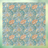 William Morris Windrush Floral Pattern Blue Fensteraufkleber (Blatt 3)