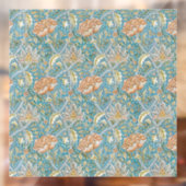 William Morris Windrush Floral Pattern Blue Fensteraufkleber (Blatt 2)