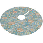 William Morris Windrush Floralmuster Blau Polyester Weihnachtsbaumdecke (Schrägansicht)