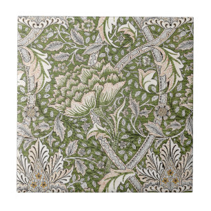 : William Morris Windrush Grünes Muster: Vintage Fliese