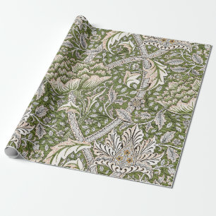 : William Morris Windrush Grünes Muster: Vintage Geschenkpapier