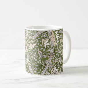 : William Morris Windrush Grünes Muster: Vintage Kaffeetasse