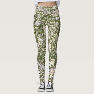 : William Morris Windrush Grünes Muster: Vintage Leggings