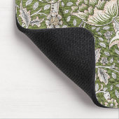 : William Morris Windrush Grünes Muster: Vintage Mousepad (Ecke)