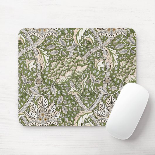 : William Morris Windrush Grünes Muster: Vintage Mousepad (Mit Mouse)
