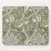 : William Morris Windrush Grünes Muster: Vintage Mousepad (Vorne)