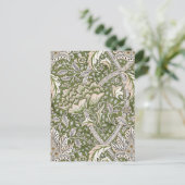 : William Morris Windrush Grünes Muster: Vintage Postkarte (Stehend Vorderseite)