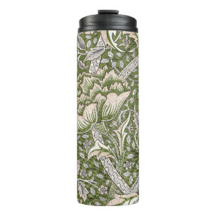 : William Morris Windrush Grünes Muster: Vintage Thermosbecher