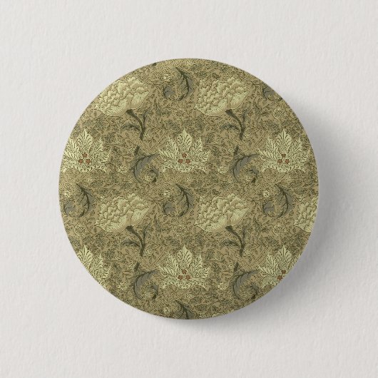 William Morris Windrush Wallpaper Pattern Button (Vorderseite)