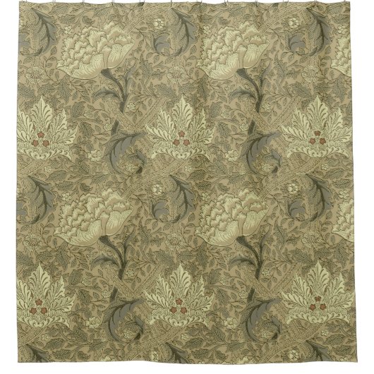 William Morris Windrush Wallpaper Pattern Duschvorhang (Vorderseite)