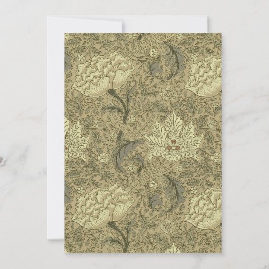 William Morris Windrush Wallpaper Pattern Einladung (Rückseite)
