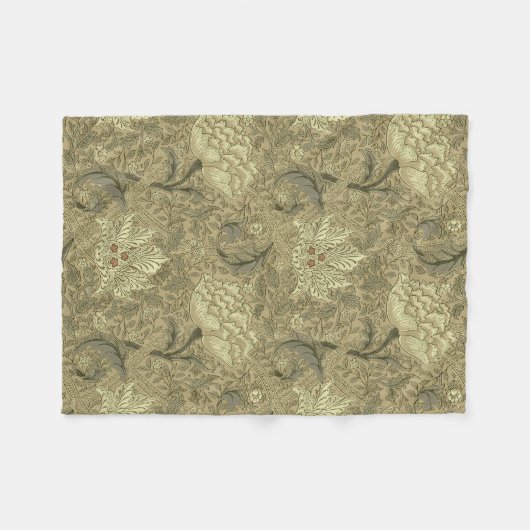 William Morris Windrush Wallpaper Pattern Fleecedecke (Vorderseite (Horizontal))