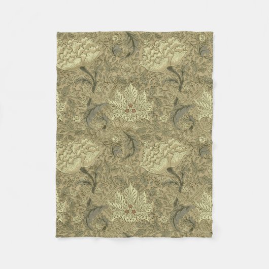 William Morris Windrush Wallpaper Pattern Fleecedecke (Vorderseite)