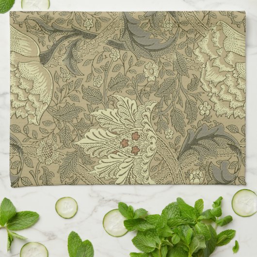 William Morris Windrush Wallpaper Pattern Geschirrtuch (Gefaltet)