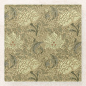 William Morris Windrush Wallpaper Pattern Glasuntersetzer (Vorderseite)