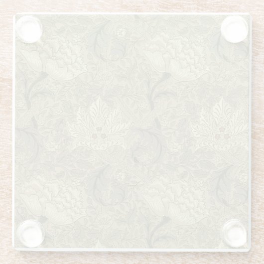 William Morris Windrush Wallpaper Pattern Glasuntersetzer (Rückseite)