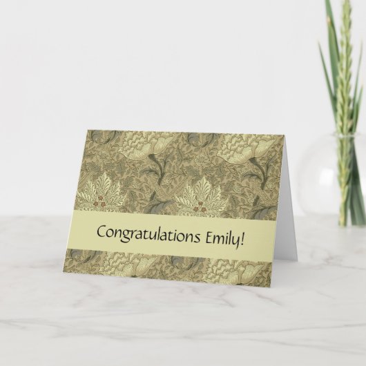 William Morris Windrush Wallpaper Pattern Karte (Vorderseite)