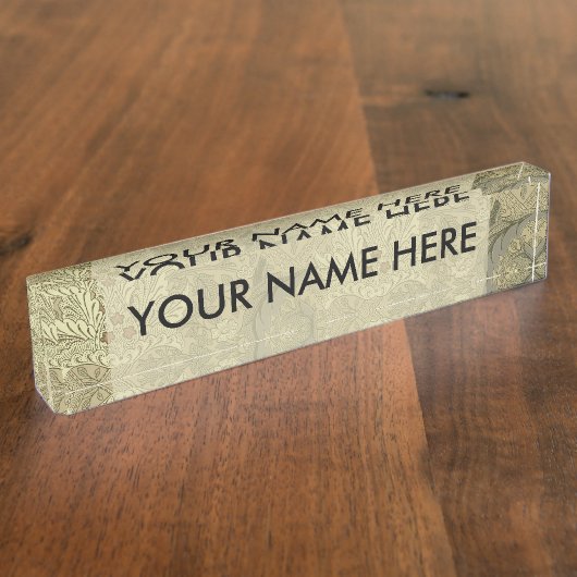 William Morris Windrush Wallpaper Pattern Namensplakette (Seite)