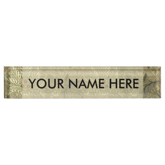 William Morris Windrush Wallpaper Pattern Namensplakette (Vorderseite)