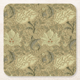 William Morris Windrush Wallpaper Pattern Rechteckiger Pappuntersetzer