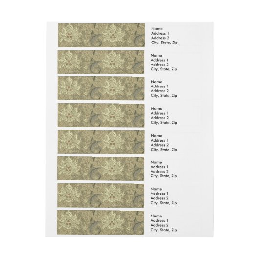 William Morris Windrush Wallpaper Pattern Rundum-Adressaufkleber (Bogen)