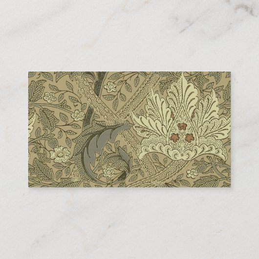 William Morris Windrush Wallpaper Pattern Visitenkarte (Rückseite)