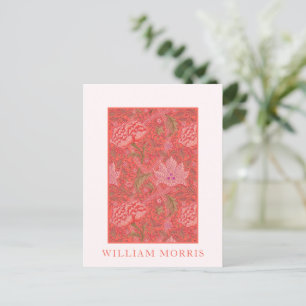 William Morris, Winrush: Rot, Orange & Rosa Floral Postkarte