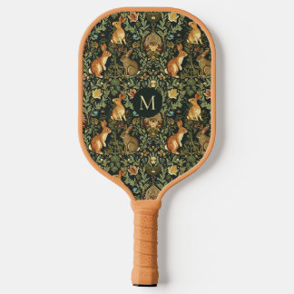 William Morris Woodland Floral Rabbits Christmas Pickleball Schläger