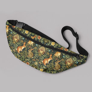 William Morris Woodland Floral Rabbits Weihnachten Bauchtasche