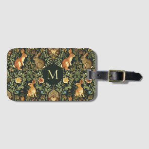 William Morris Woodland Floral Rabbits Weihnachten Gepäckanhänger