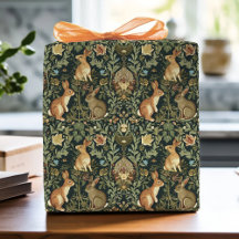 William Morris Woodland Floral Rabbits Weihnachten
