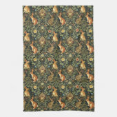 William Morris Woodland Floral Rabbits Weihnachten Geschirrtuch (Vertikal)