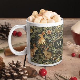 William Morris Woodland Floral Rabbits Weihnachten Jumbo-Tasse