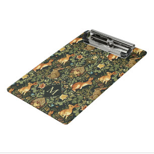 William Morris Woodland Floral Rabbits Weihnachten Mini Klemmbrett