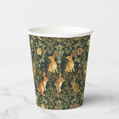 William Morris Woodland Floral Rabbits Weihnachten Pappbecher (Rechts)