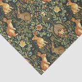 William Morris Woodland Floral Rabbits Weihnachten Seidenpapier (Detail)
