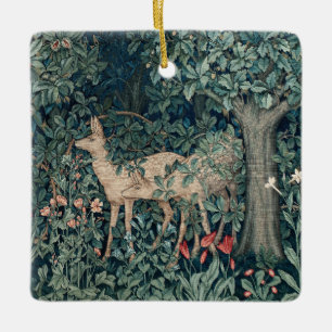 William Morris Woodland Tapestry Deer Stag Keramikornament