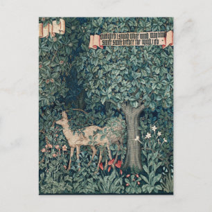 William Morris Woodland Tapestry Deer Stag Postkarte