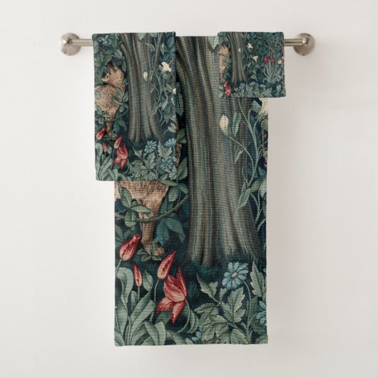 William Morris Woodland Tapestry Fox Badhandtuch Set (Insitu)