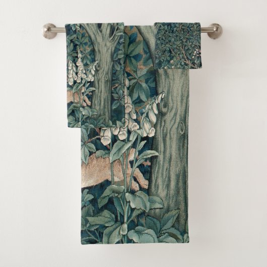 William Morris Woodland Tapestry Rabbits Badhandtuch Set (Insitu)