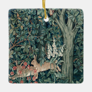 William Morris Woodland Tapestry Rabbits Keramikornament