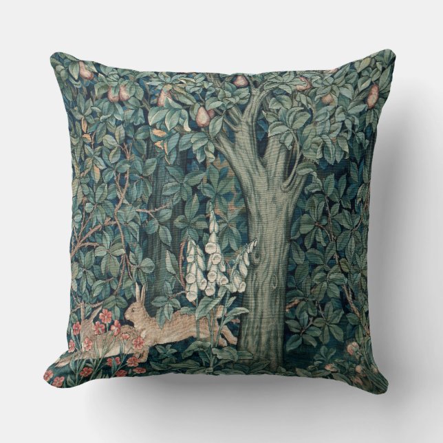 William Morris Woodland Tapestry Rabbits Kissen (Vorderseite)