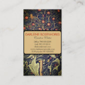 William Morris Woodpecker Orange Tree of Life Visitenkarte (Rückseite)