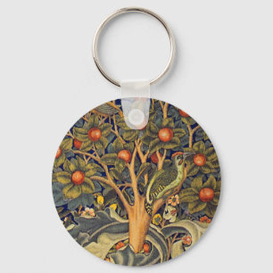 William Morris Woodpecker Prä-Rafaelit Schlüsselanhänger