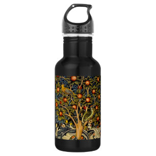 William Morris Woodpecker Tapester Birds Floral Edelstahlflasche