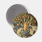 William Morris Woodpecker Tapester Birds Floral Magnet (Vorderseite/Rückseite)