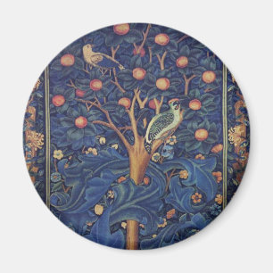 William Morris Woodpecker Tapester Birds Floral Magnet
