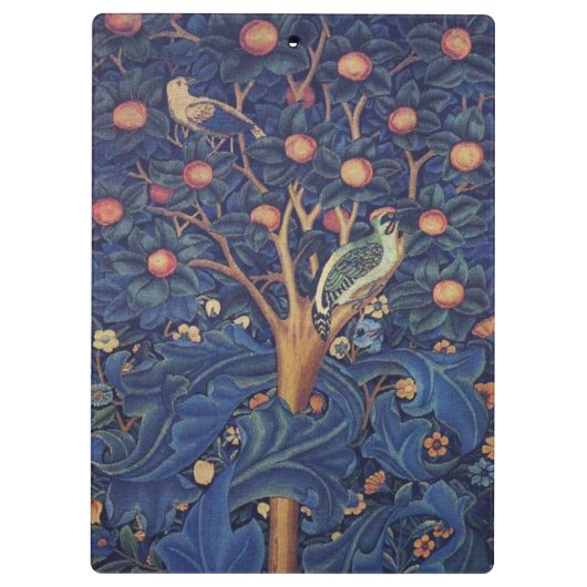 William Morris Woodpecker Tapestes Arts & Crafts Klemmbrett (Rückseite)